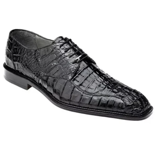 Men Handmade Shoes Stylish Black Alligator Leather Lace Up Dress Shoe,Derby Shoe